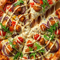 Pizza L'Orientale artisanale Vaffangusto avec ingrédients généreux