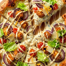 Pizza La Caesar Pinz artisanale Vaffangusto aux saveurs gourmandes