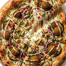 Pizza La Libanaise artisanale Vaffangusto aux saveurs libanaises