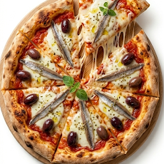 Pizza La Marseillaise artisanale avec anchois, olives et origan - Vaffangusto