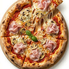 Pizza La Regina Italia artisanale avec jambon blanc, mozzarella, champignons frais et origan - Vaffangusto