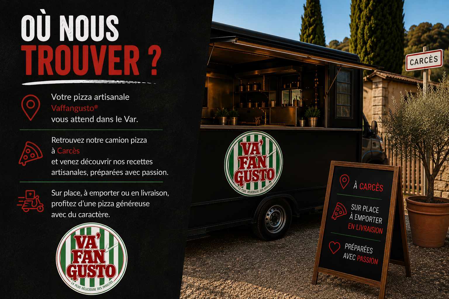 Camion pizza Vaffangusto pour vos événements dans le Var